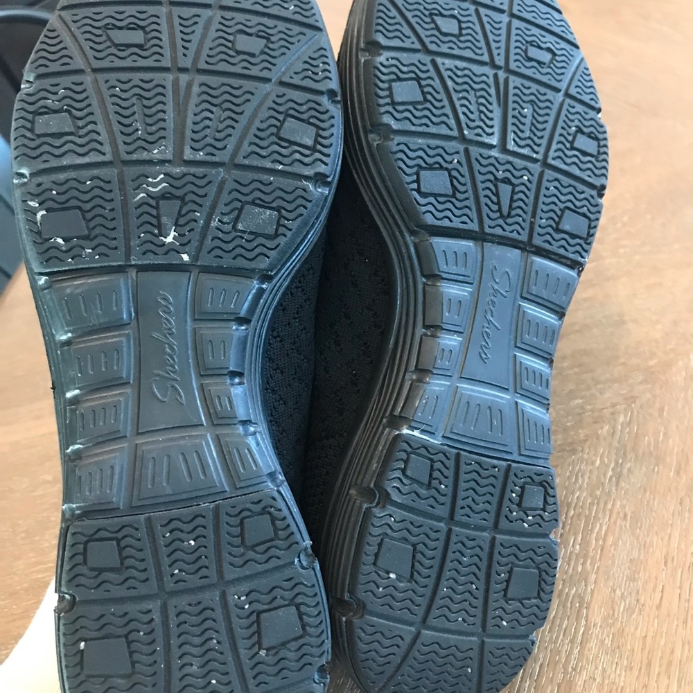 Skechers Black Slip-On Knit Sneakers - Picture 12 of 12